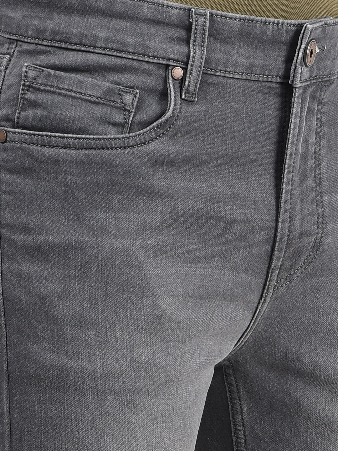 Numero Uno Men Solid Grey Jeans